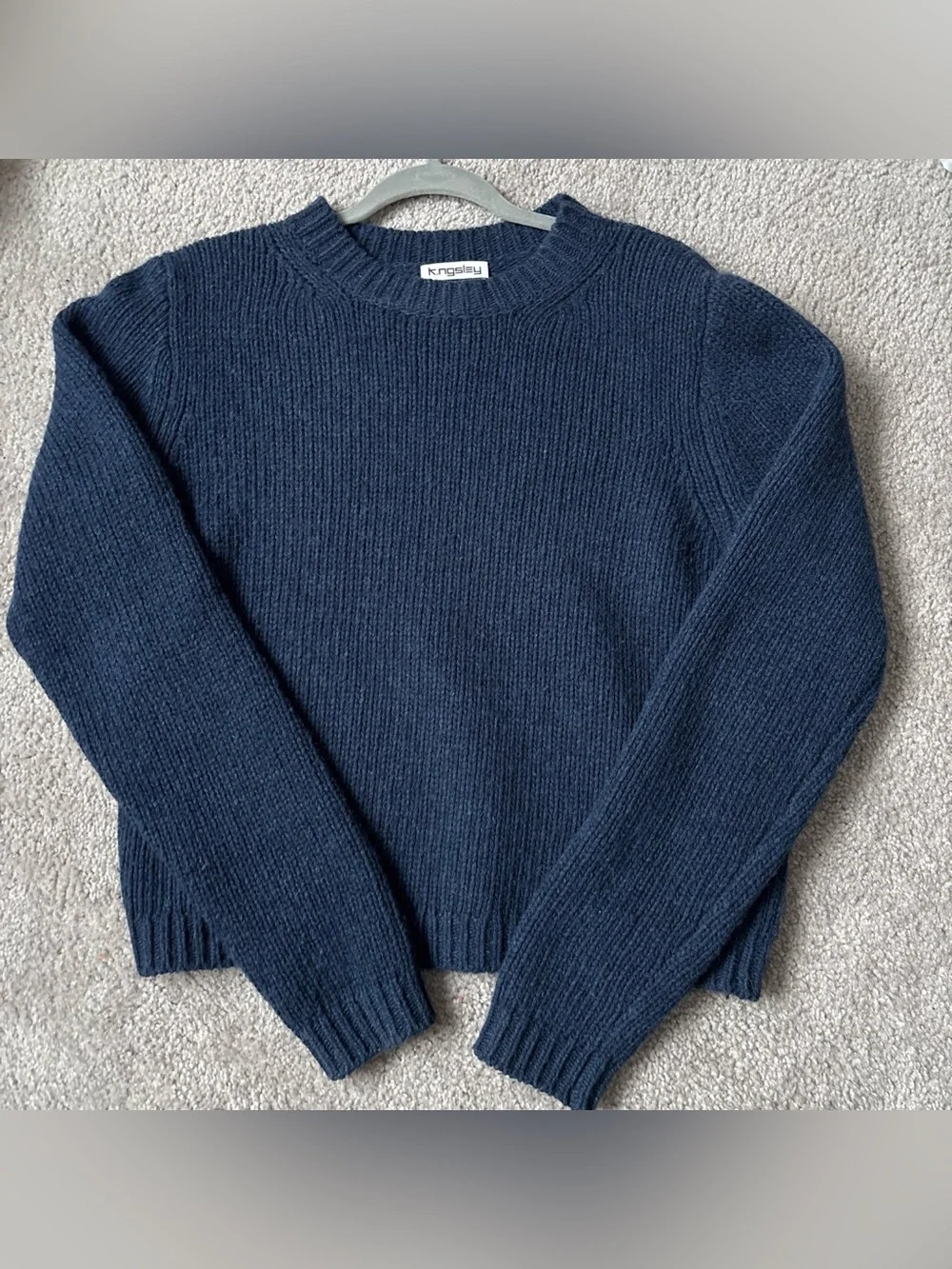 K.NGSLEY Blue Fisherman Sweater XS